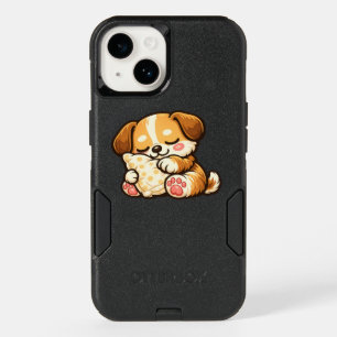 Cute Sleepy Puppy with Pillow OtterBox iPhone 14 Case