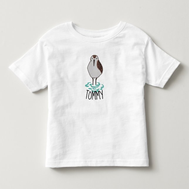 Cute Sleepy Sandpiper Toddler T-shirt (Front)