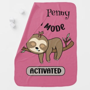 Cute Sleepy Sloth Mode Baby Blanket