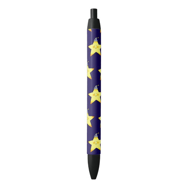 Cute Sleepy Star Cartoon Illustration Pen (Front Vertical)