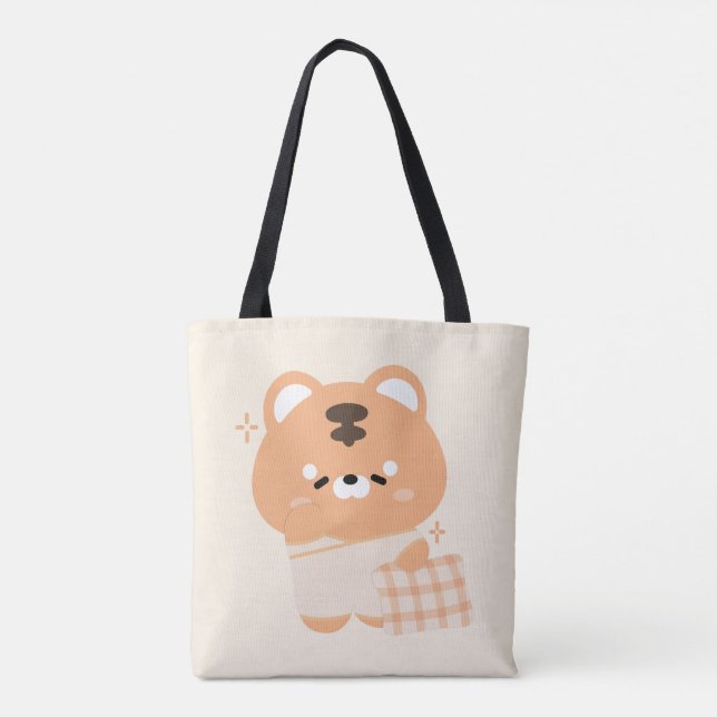 Cute Sleepy Tiger  Tote Bag (Back)
