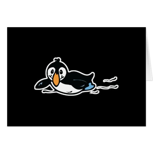 cute sliding penguin