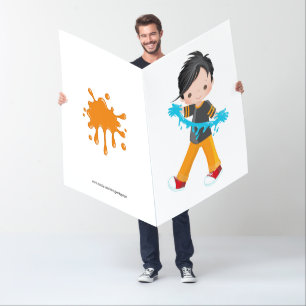 Cute Slime Boy Birthday Greeting Card