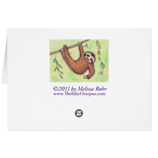 Cute Sloth (Back Horizontal)