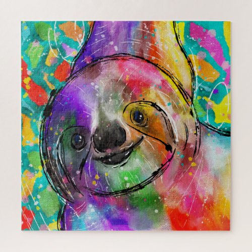 Cute Sloth Abstract Jigsaw Puzzle