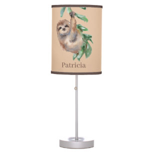 cute sloth add name Table Lamp