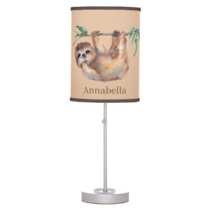 cute sloth add name table lamp
