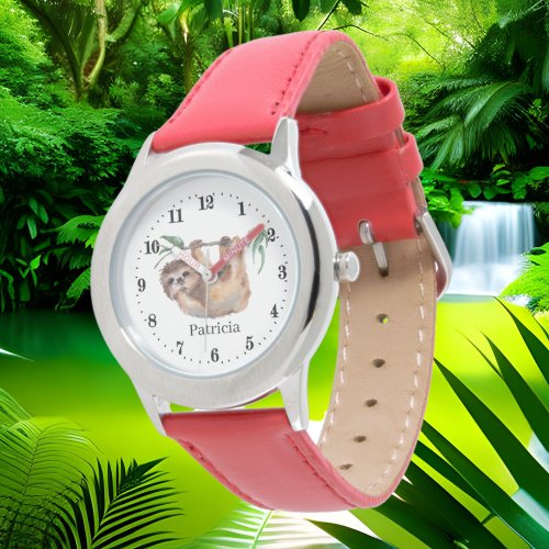 cute sloth add name watch