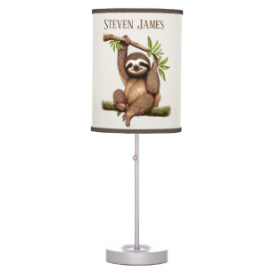Cute sloth  add text  table lamp