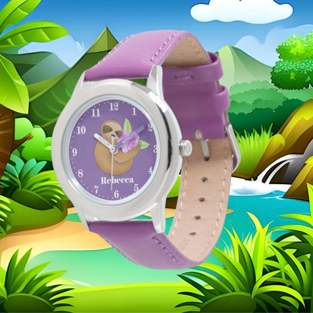 Cute sloth and flower girls watch (Creator Uploaded)
