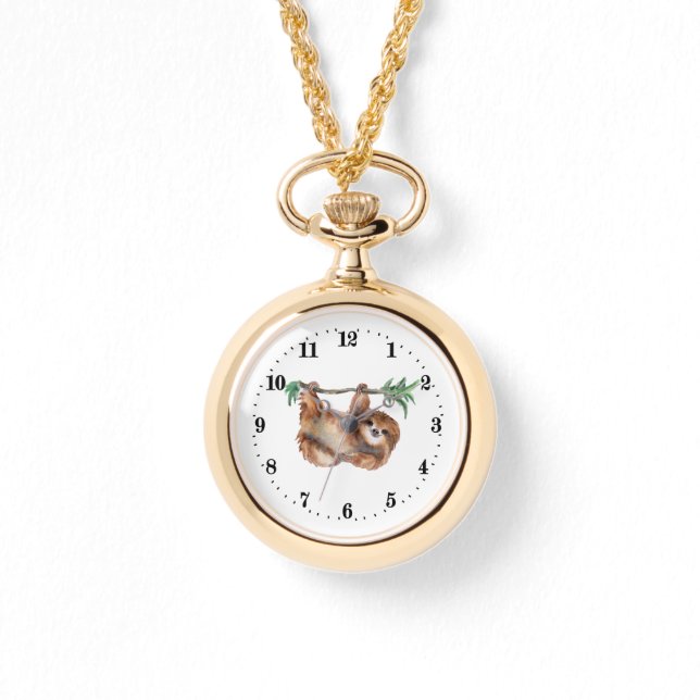 cute sloth animal lovers women  watch (Front)