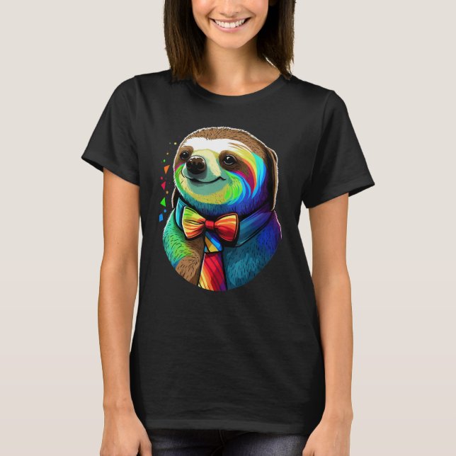 Cute Sloth  Animal on Sloth 2 T-Shirt (Front)