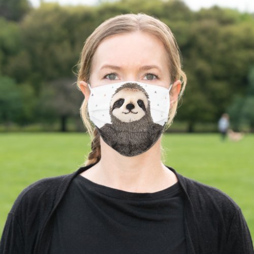 Cute Sloth Animal Pattern Adult Cloth Face Mask