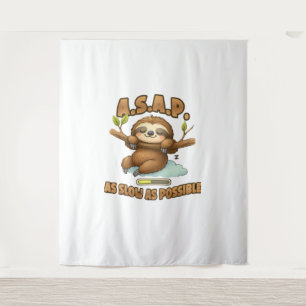 Cute Sloth ASAP – As Slow As Possible Classic T-Sh Tapestry