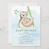 Cute Sloth Baby Shower Invitation (Front)