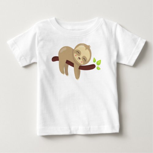Cute Sloth Baby Sloth Lazy Sloth Sleeping Sloth Baby T_Shirt