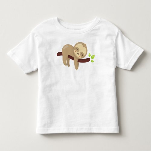 Cute Sloth Baby Sloth Lazy Sloth Sleeping Sloth Toddler T_shirt