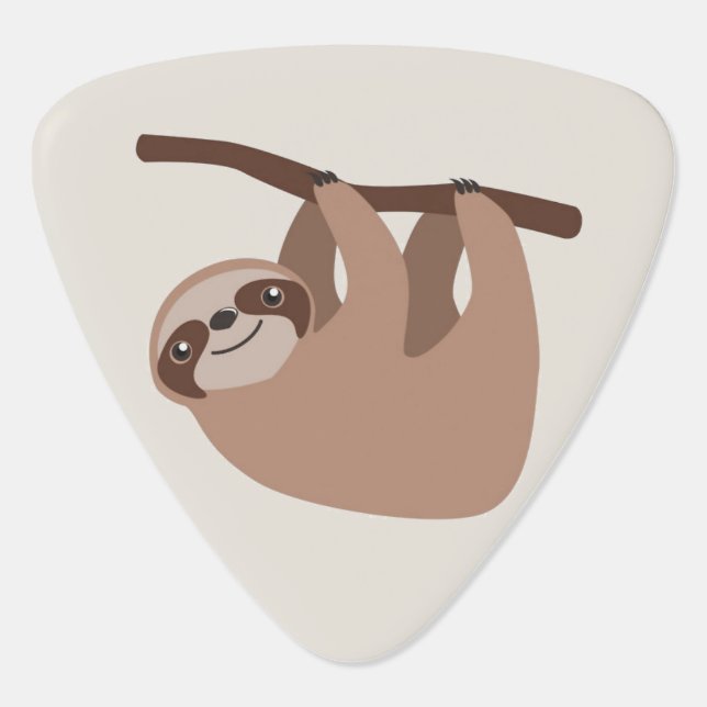 Cute Sloth background Guitar Pick (Back)
