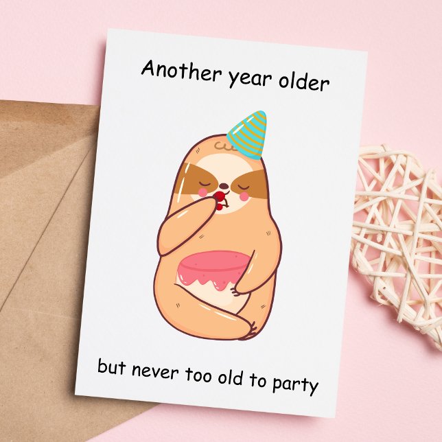 Cute Sloth Birthday Holiday Card (Creator Uploaded)