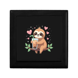 Cute Sloth Boba Bubble Milk Tea Kawaii Women Girls Gift Box