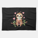 Cute Sloth Boba Bubble Milk Tea Kawaii Women Girls Kitchen Towel