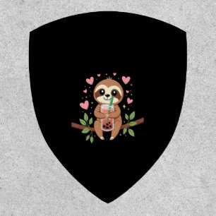 Cute Sloth Boba Bubble Milk Tea Kawaii Women Girls Patch