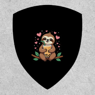 Cute Sloth Boba Bubble Milk Tea Kawaii Women Girls Patch