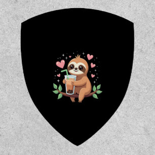 Cute Sloth Boba Bubble Milk Tea Kawaii Women Girls Patch