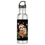 Cute Sloth Boba Bubble Milk Tea Kawaii Women Girls Stainless Steel Water Bottle