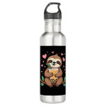 Cute Sloth Boba Bubble Milk Tea Kawaii Women Girls Stainless Steel Water Bottle