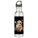 Cute Sloth Boba Bubble Milk Tea Kawaii Women Girls Stainless Steel Water Bottle