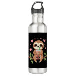 Cute Sloth Boba Bubble Milk Tea Kawaii Women Girls Stainless Steel Water Bottle
