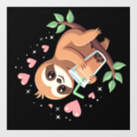 Cute Sloth Boba Bubble Milk Tea Kawaii Women Girls Wall Decal