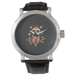 Cute Sloth Boba Bubble Milk Tea Kawaii Women Girls Watch