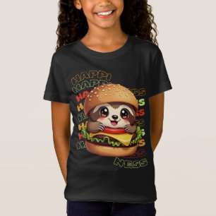 Cute Sloth Burger – Funny Happiness T-Shirt