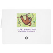 Cute Sloth Cards (Back Horizontal)