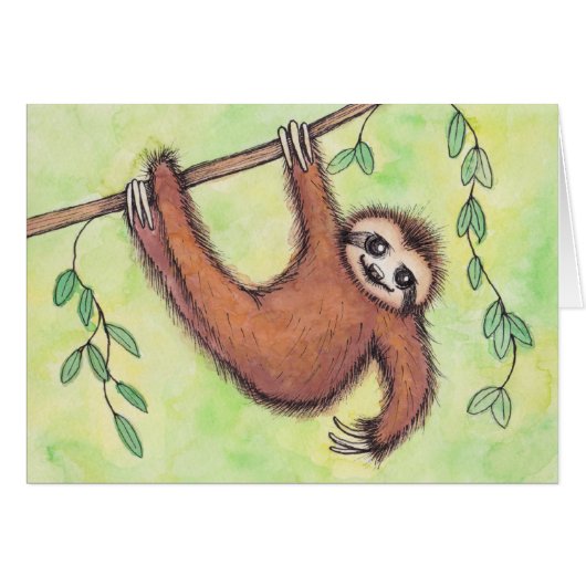 Cute Sloth Cards (Front Horizontal)