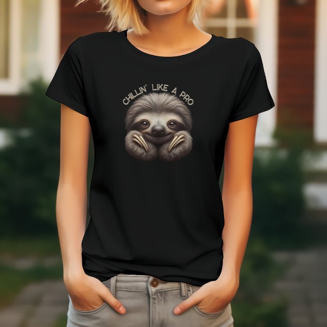 Cute Sloth Chillin Like a Pro T-Shirt (Creator Uploaded)