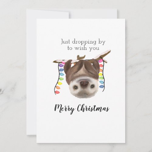 Cute Sloth Christmas Card