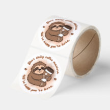 Cute Sloth Coffee Good Mood Design