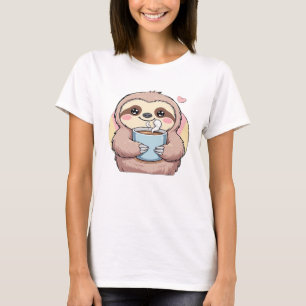 Cute Sloth Coffee Lover Shirt � Funny Fueled by Co