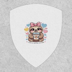 Cute Sloth Coffee Lover Shirt – Funny Fueled by Co Patch