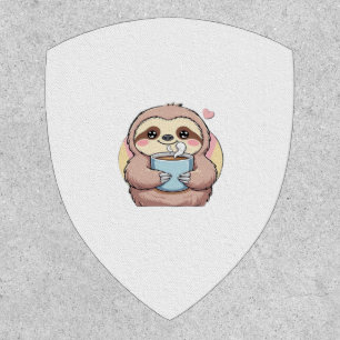 Cute Sloth Coffee Lover Shirt – Funny Fueled by Co Patch