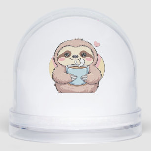 Cute Sloth Coffee Lover Shirt � Funny Fueled by Co Snow Globe