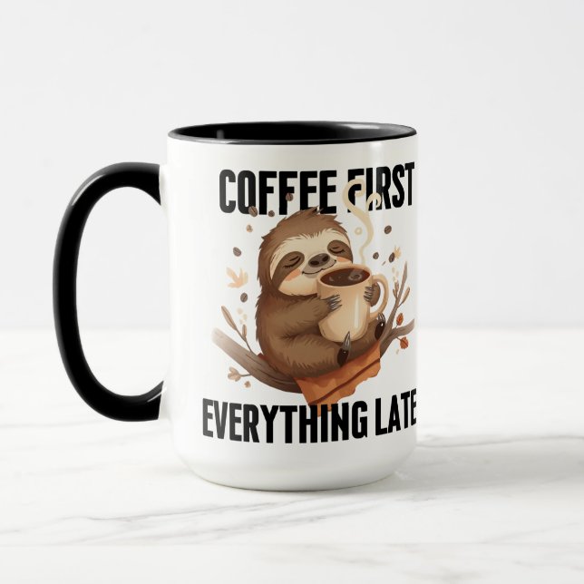 Cute Sloth Coffee Mug gift (Left)