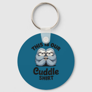 Cute Sloth Couple This Is Our Cuddle  Keychain