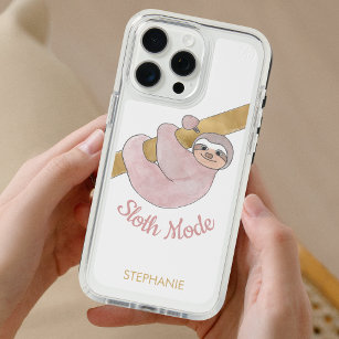 Cute Sloth Custom Name iPhone 15 Pro Max Case