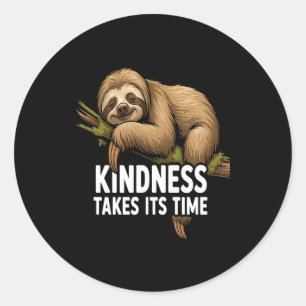 Cute Sloth Design For Sloth Lover And Sloth Comfor Classic Round Sticker