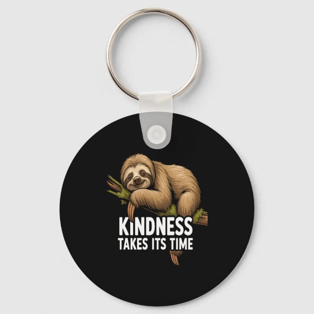 Cute Sloth Design For Sloth Lover And Sloth Comfor Keychain (Front)
