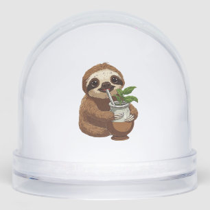 Cute Sloth Drinking Yerba Mate � Adorable Kawaii A Snow Globe